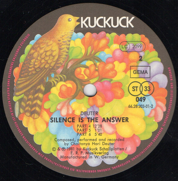 Deuter - Silence Is The Answer / Buddham Sharnam Gachchami | Kuckuck (049/050) - 6