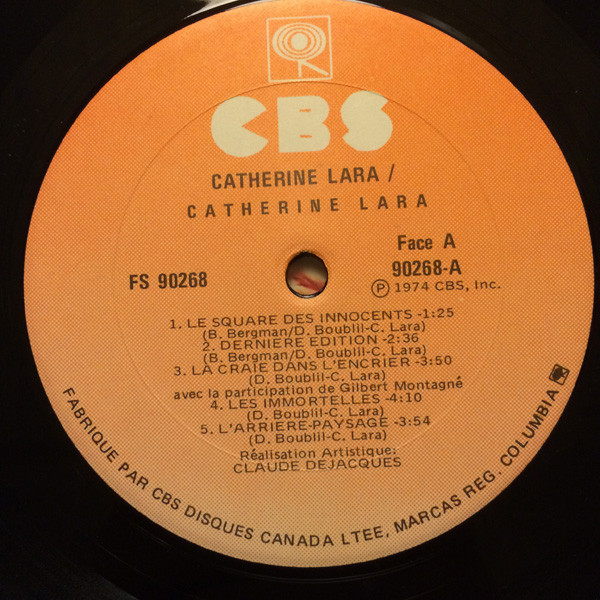 Catherine Lara - Catherine Lara | CBS (FS 90268) - 3
