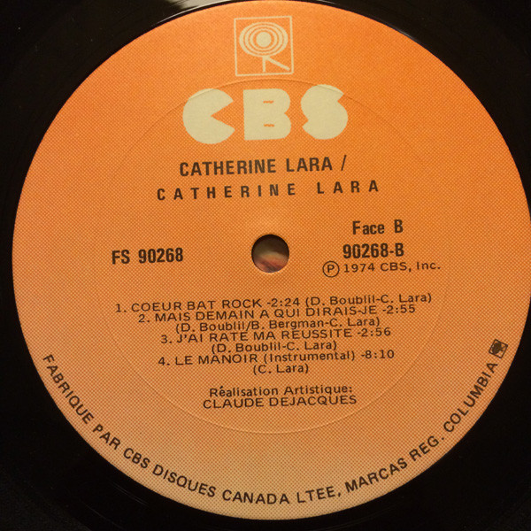 Catherine Lara - Catherine Lara | CBS (FS 90268) - 4