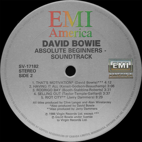 Various - Absolute Beginners - The Musical (Songs From The Original Motion Picture) | EMI America (SV-17182) - 4