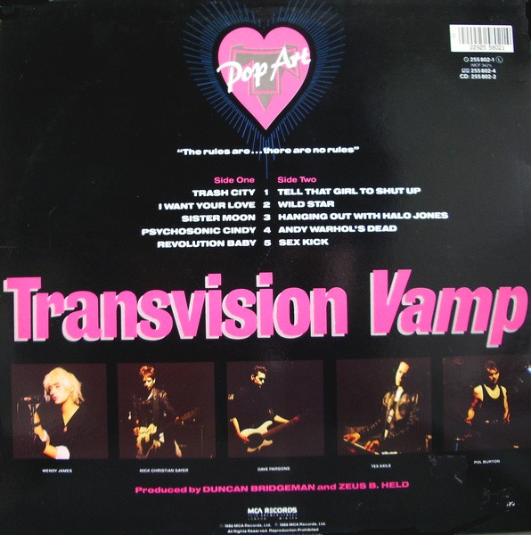 Transvision Vamp - Pop Art | MCA Records (255 802-1) - 2