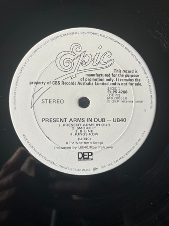 UB40 - Present Arms In Dub | Epic (ELPS 4266) UB40 - Present Arms In Dub | Epic (ELPS 4266)