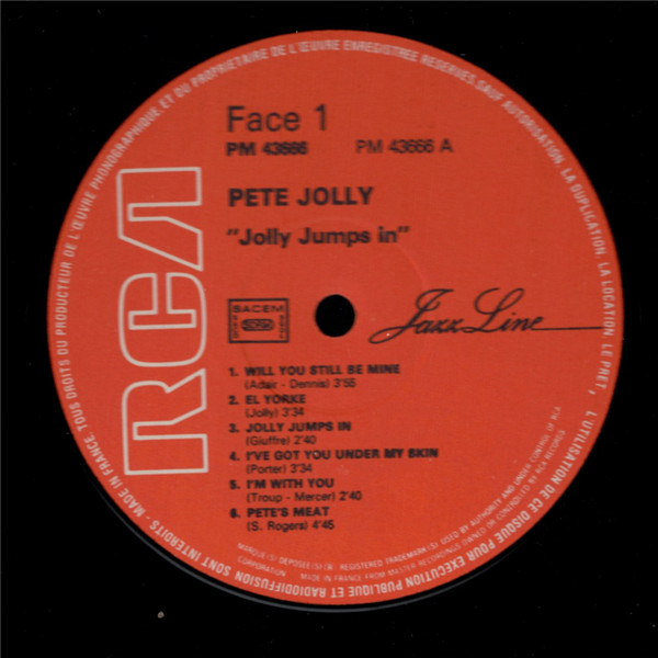 Pete Jolly - Jolly Jumps In | RCA (PM 43666) - 2