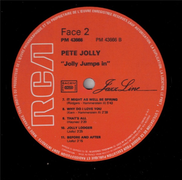 Pete Jolly - Jolly Jumps In | RCA (PM 43666) - 3