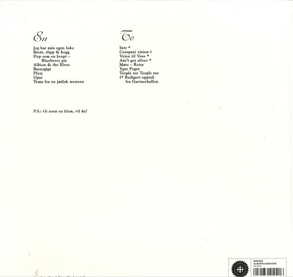 Boastein - Jeg Har Min Egen Luke | Norske Albumklassikere (NALP020) - 2