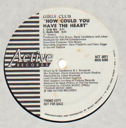 Girls Club - Nasty Girls | Active Records (ACT 3071)