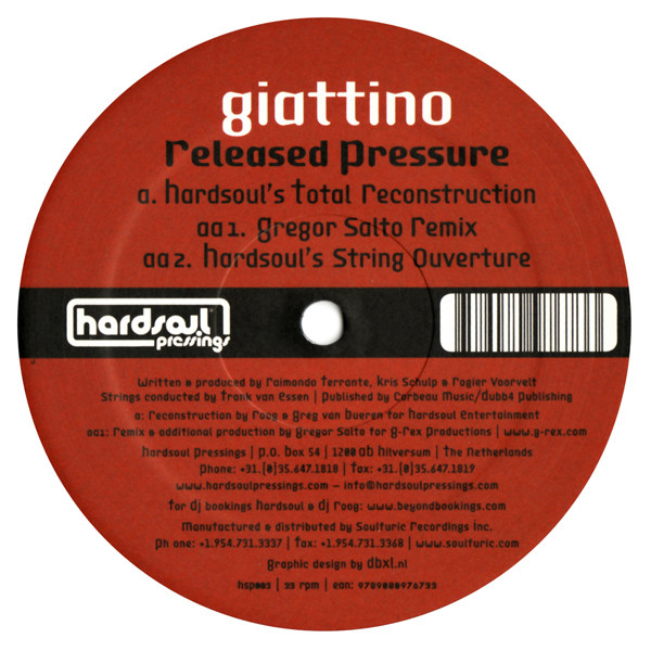 Giattino - Released Pressure | Hardsoul Pressings (hsp003) - 2