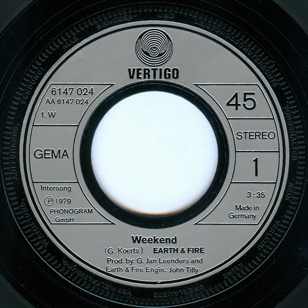 Earth And Fire - Weekend | Vertigo (6147 024) - 3