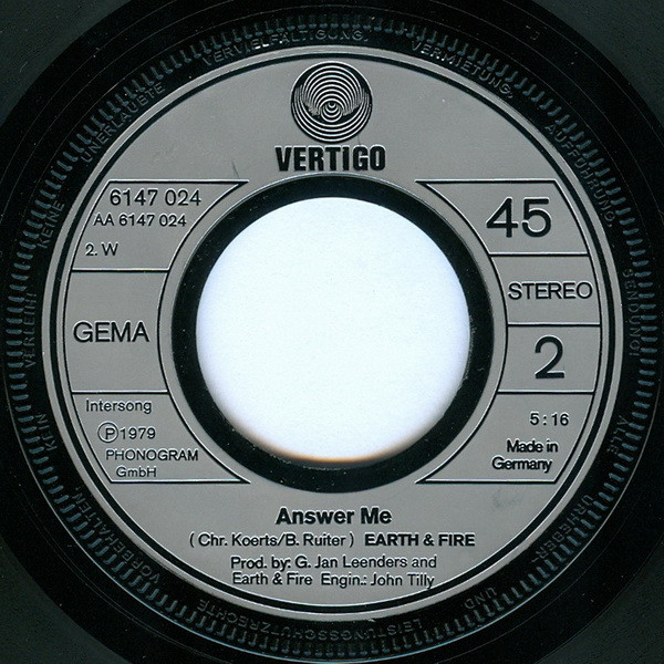 Earth And Fire - Weekend | Vertigo (6147 024) - 4