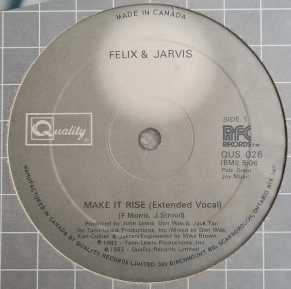 Felix & Jarvis - Make It Rise | Quality (QUS 026)