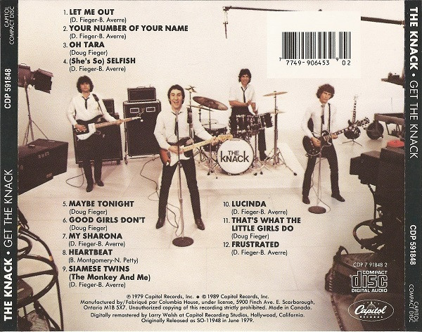 The Knack - Get The Knack | Capitol Records (CDP 591848) - 2