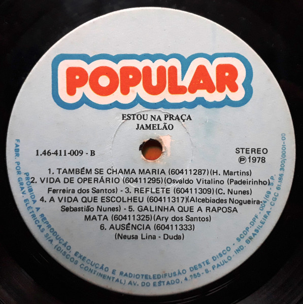 Jamelão - Estou Na Praça | Popular (1-46-411-009) - 4 Jamelão - Estou Na Praça | Popular (1-46-411-009) - 4