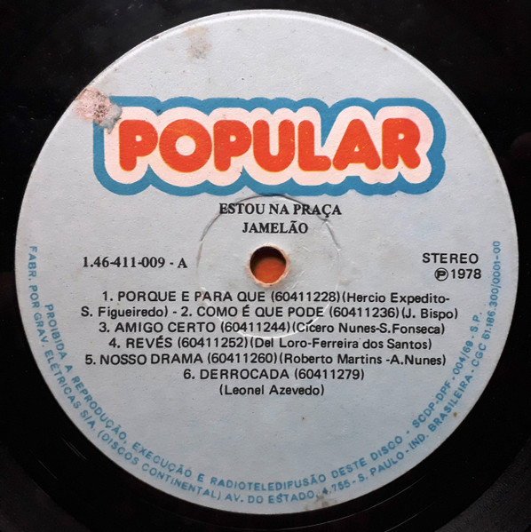 Jamelão - Estou Na Praça | Popular (1-46-411-009) - 3 Jamelão - Estou Na Praça | Popular (1-46-411-009) - 3