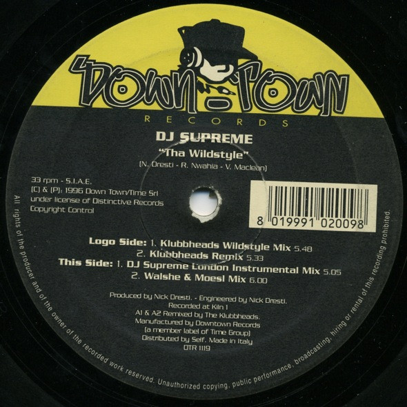 DJ Supreme - Tha Wildstyle | Downtown (DTR 1119) - main
