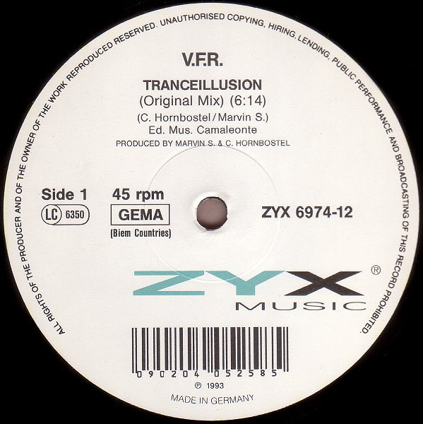 V.F.R. - Tranceillusion | ZYX Music (ZYX 6974-12)