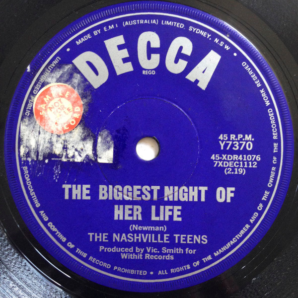 The Nashville Teens - The Biggest Night Of Her Life | Decca (Y7370)