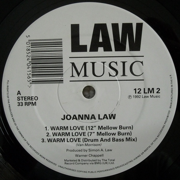 Joanna Law - Warm Love | Law Music (12 LM 2) - main Joanna Law - Warm Love | Law Music (12 LM 2) - main