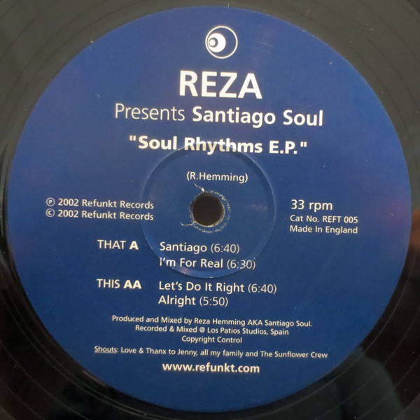 Santiago Soul - Soul Rhythms E.P. | Refunkt Records (REFT 005)