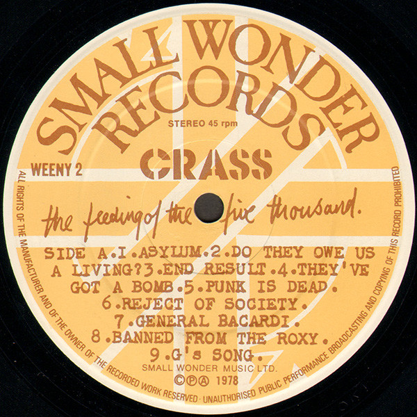 Crass - The Feeding Of The Five Thousand | Small Wonder Records (WEENY 2) - 3