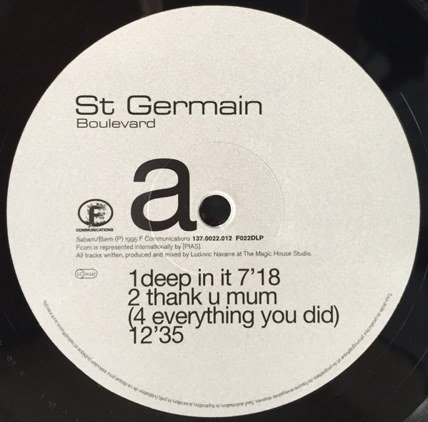 St Germain - Boulevard (The Complete Series) | F Communications (F022DLP) - 2 St Germain - Boulevard (The Complete Series) | F Communications (F022DLP) - 2