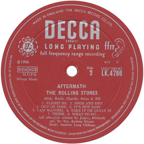 The Rolling Stones - Aftermath | Decca (LK 4786) - 4