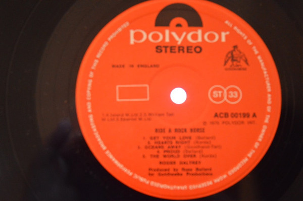 Roger Daltrey - Ride A Rock Horse | Polydor (ACB 199) - 4 Roger Daltrey - Ride A Rock Horse | Polydor (ACB 199) - 4