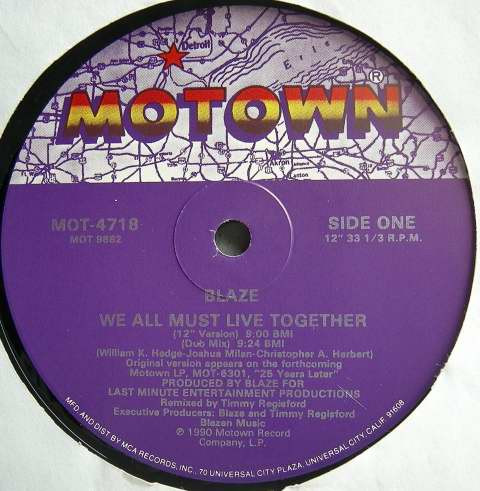 Blaze - We All Must Live Together | Motown (MOT 4718) - 3