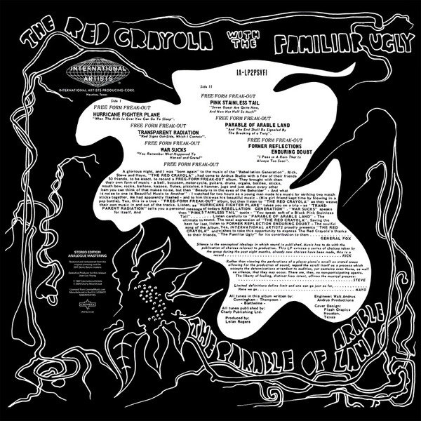 Red Krayola With The Familiar Ugly - The Parable Of Arable Land | International Artists (IA-LP2PSYFI) - 3