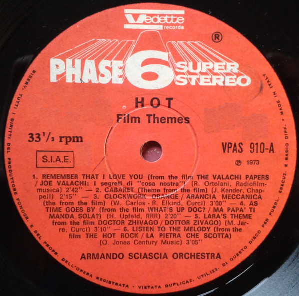 Armando Sciascia Orchestra - Hot Film Themes | Phase 6 Super Stereo (VPAS 910) - 3