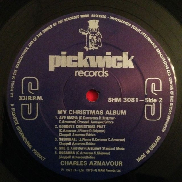 Charles Aznavour - My Christmas Album | Pickwick Records (SHM 3081) - 4