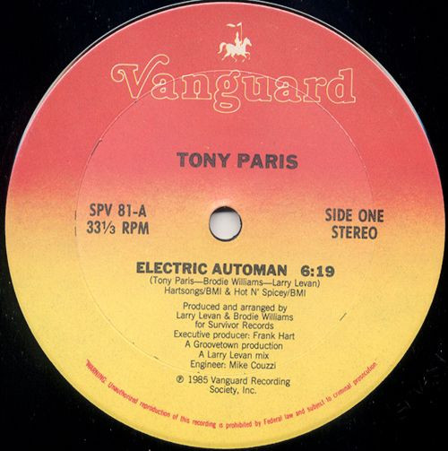 Tony Paris - Electric Automan | Vanguard (SPV 81) - main