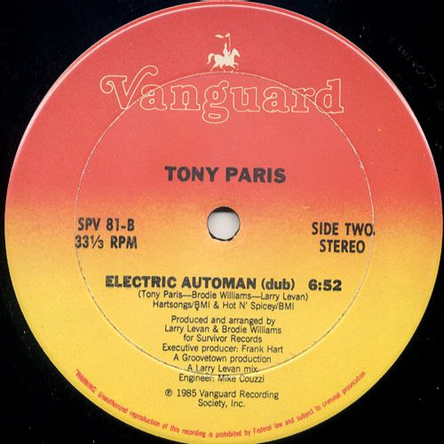 Tony Paris - Electric Automan | Vanguard (SPV 81) - 2