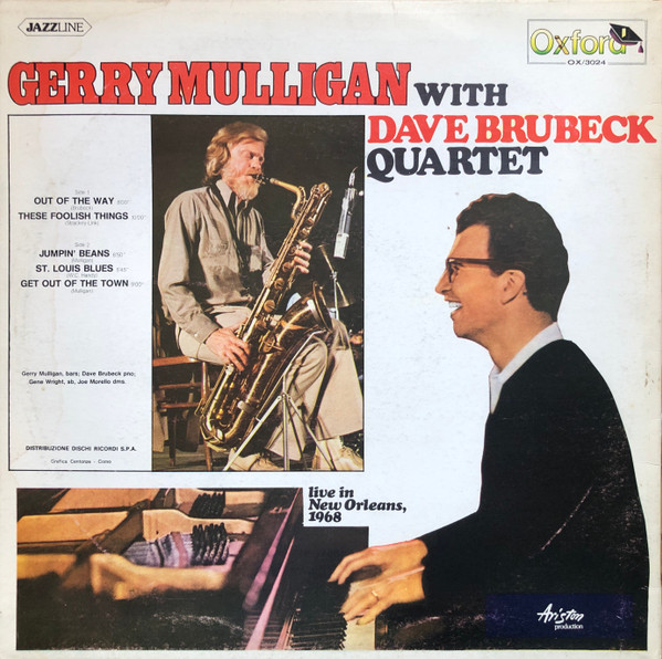 Gerry Mulligan With The Dave Brubeck Quartet - Live In New Orleans, 1968 | Oxford (OX/3024) - 2