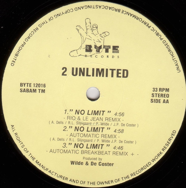 2 Unlimited - No Limit | Byte Records (BYTE 12016) - 2