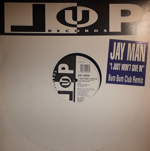 Jay Man - I Just Won't Give In | LUP Records (LUP021) - main