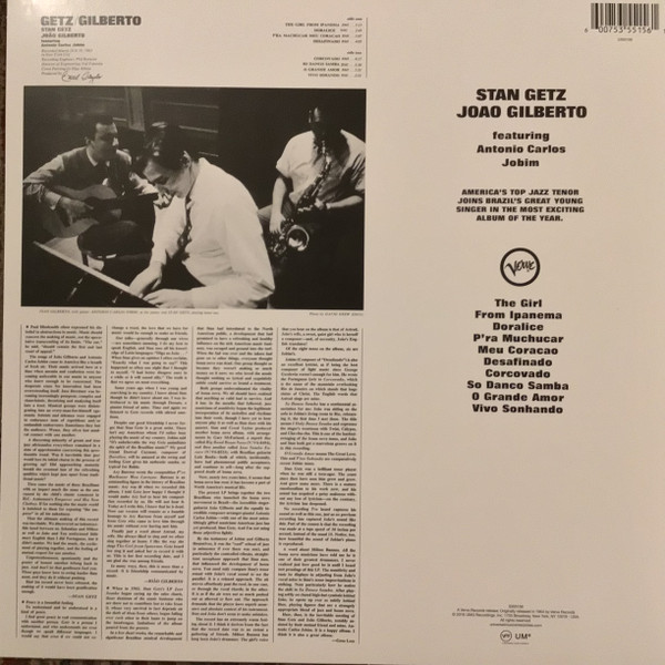 Stan Getz & João Gilberto Featuring Antonio Carlos Jobim - Getz / Gilberto | Verve Records (5355156) - 2
