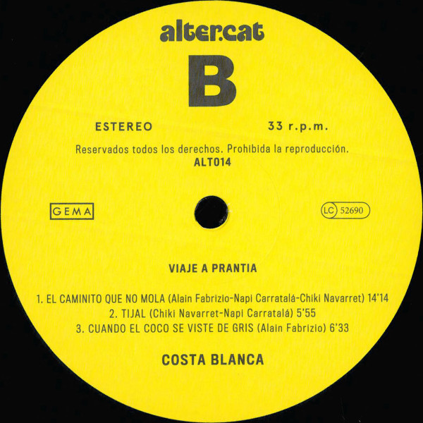 Costa Blanca - Viaje A Prantia | Altercat Records (ALT014) - 3