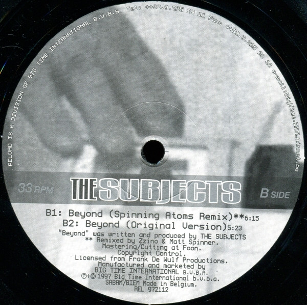 The Subjects - Dark Matter / Beyond | Re-load Records (REL 972112) - 3