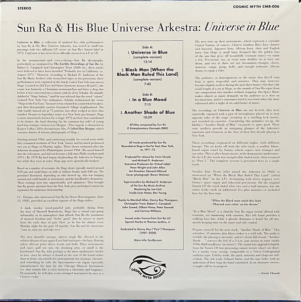 The Sun Ra Arkestra - Universe In Blue | Cosmic Myth Records (CMR-006) - 2