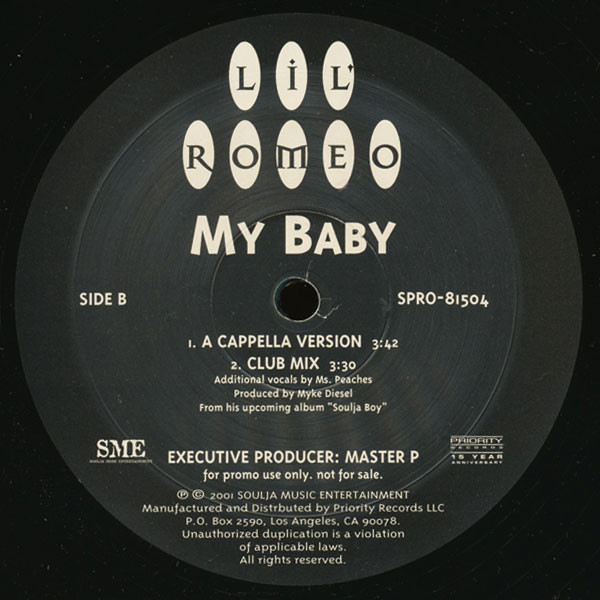Lil' Romeo - My Baby | Priority Records (SPRO-81504)