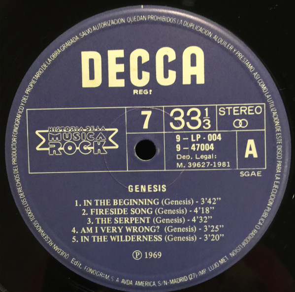 Genesis - Genesis | Decca (9-LP-004) - 3