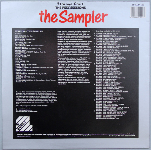 Various - The Peel Sessions - The Sampler | Strange Fruit (SFRLP100) - 2