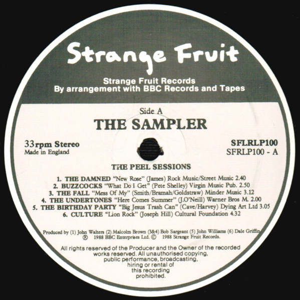 Various - The Peel Sessions - The Sampler | Strange Fruit (SFRLP100) - 3