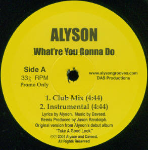 Alyson - What're You Gonna Do | Alysongrooves (S-54351 / S-54352)