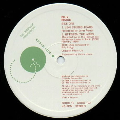 Billy Bragg - Levi Stubbs' Tears | Go! Discs (GODX 12) - 3 Billy Bragg - Levi Stubbs' Tears | Go! Discs (GODX 12) - 3