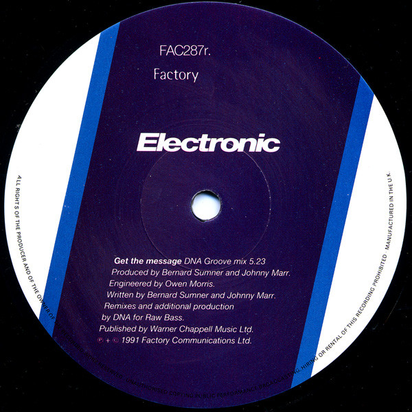 Electronic - Get The Message (DNA Remixes) | Factory (FAC287r) - 3