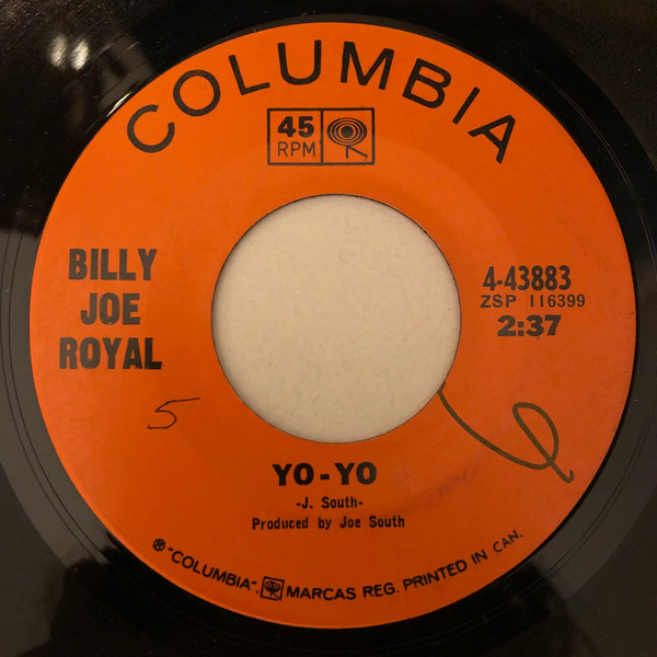 Billy Joe Royal - Yo-Yo / We Tried | Columbia (4-43883) - main