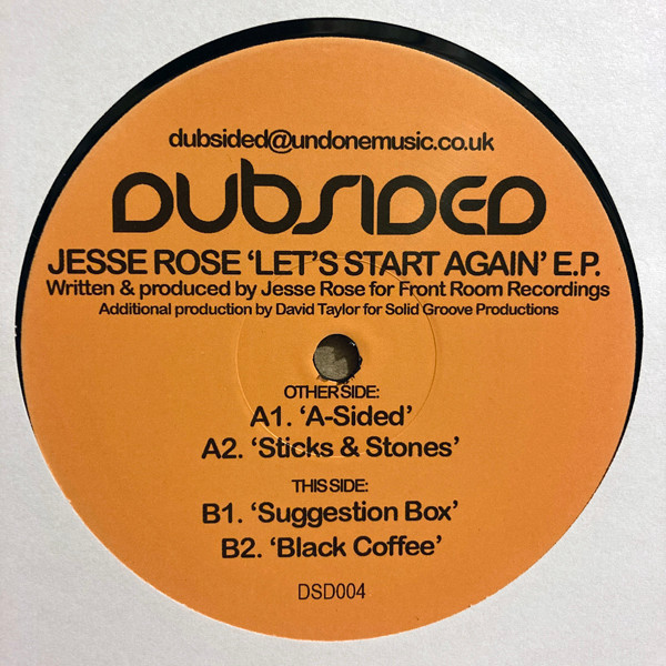 Jesse Rose - Let's Start Again EP | Dubsided (DSD004) - main