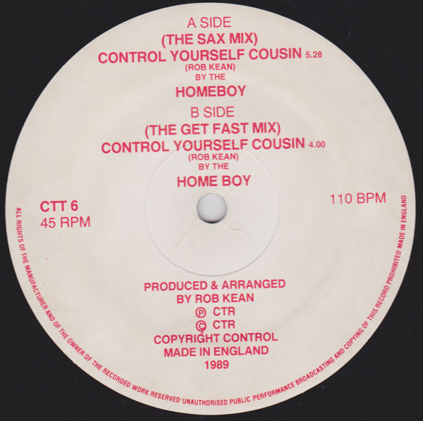 Homeboy - Control Yourself Cousin | C.T. Records (CTT 6) - 2