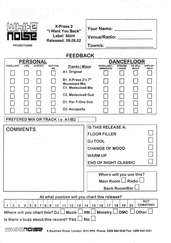 X-Press 2 - I Want You Back | Skint (SKINT81XP) - 8 X-Press 2 - I Want You Back | Skint (SKINT81XP) - 8